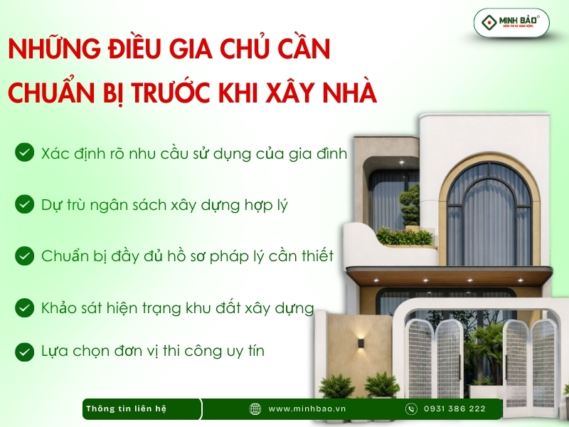 Cần chuẩn bị gì trước khi xây nhà?