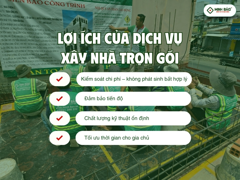 Lợi ích từ dịch vụ xây nhà trọn gói