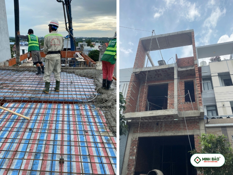 Minh Bảo thi công phần thô