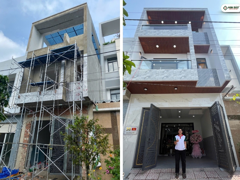 Minh Bảo thi công phần hoàn thiện