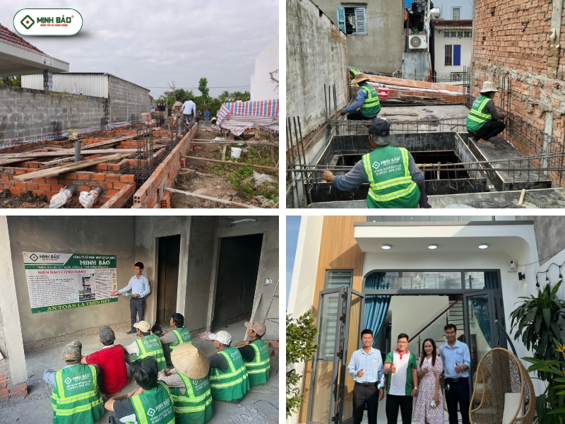 Minh Bảo thực hiện mọi giai đoạn trong quá trình xây nhà