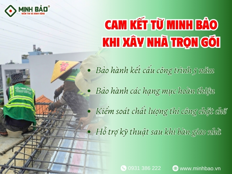 Cam kết từ Minh Bảo khi xây nhà trọn gói