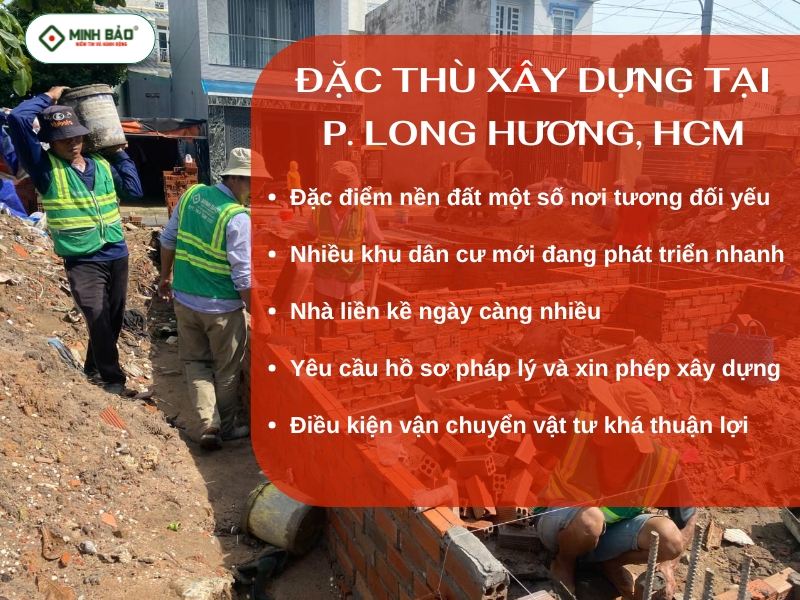 Đặc thù xây dựng tại phường Long Hương HCM