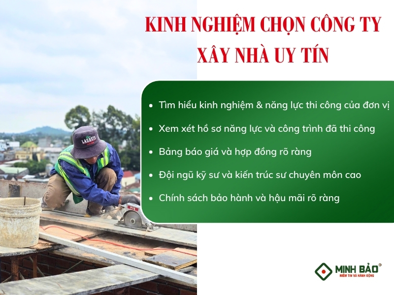 Kinh nghiệm chọn công ty xây dựng uy tín