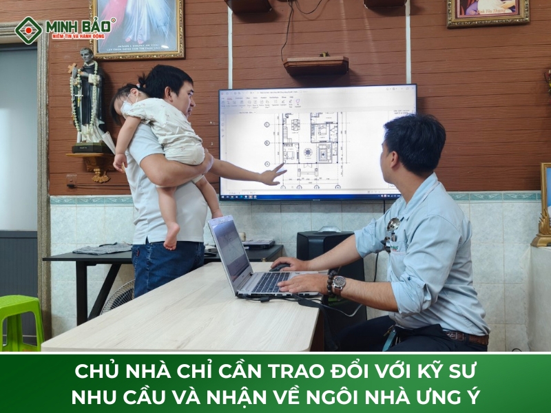 Kỹ sư Minh Bảo hỗ trợ mọi mặt khi xây nhà