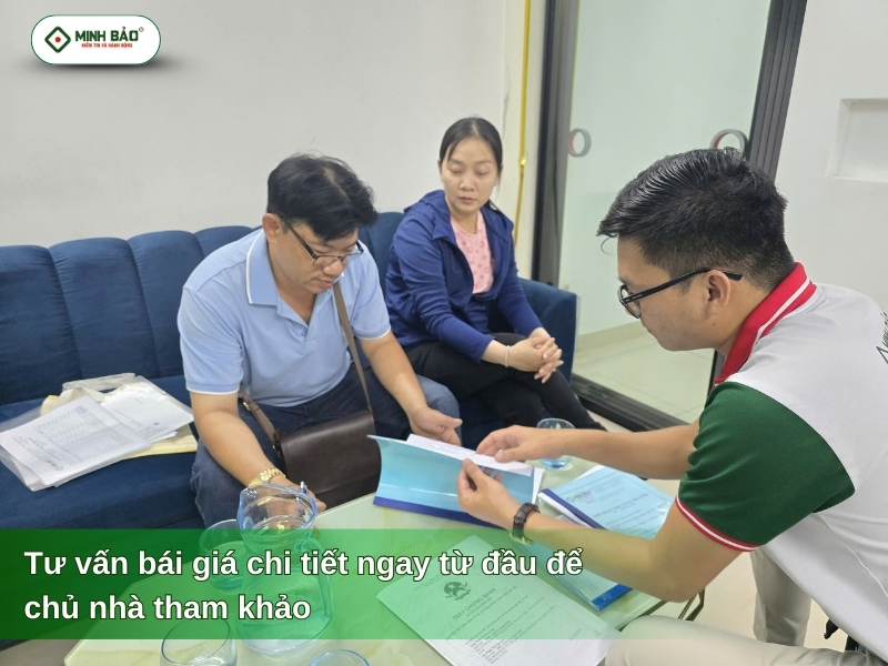 Kỹ sư Minh Bảo tư vấn báo giá rõ ràng từ ban đầu?