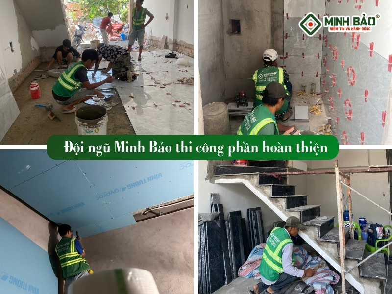 Minh Bảo thi công xây phần hoàn thiện