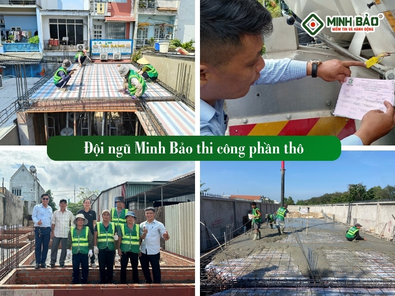 Minh Bảo thi công phần thô