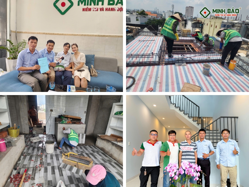 Minh Bảo ký hợp đồng - thi công - bàn giao nhà cho gia chủ