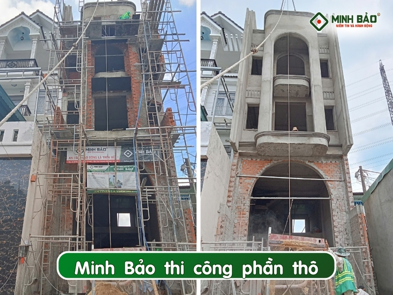 Minh Bảo thi công phần thô