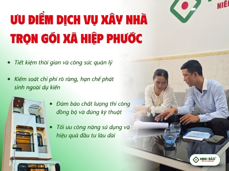 Ưu điểm dịch vụ xây nhà trọn gói chìa khóa trao tay
