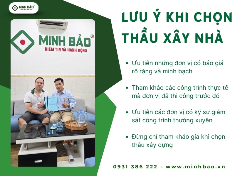 Lưu ý khi chọn công ty xây nhà trọn gói xã Xuyên Mộc HCM