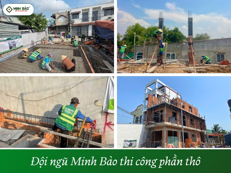 Minh Bảo thi công phần thô
