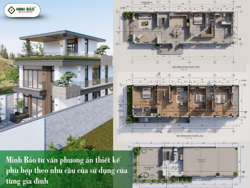 Minh Bảo tư vấn phương án thiết kế phù hợp cho từng gia đình