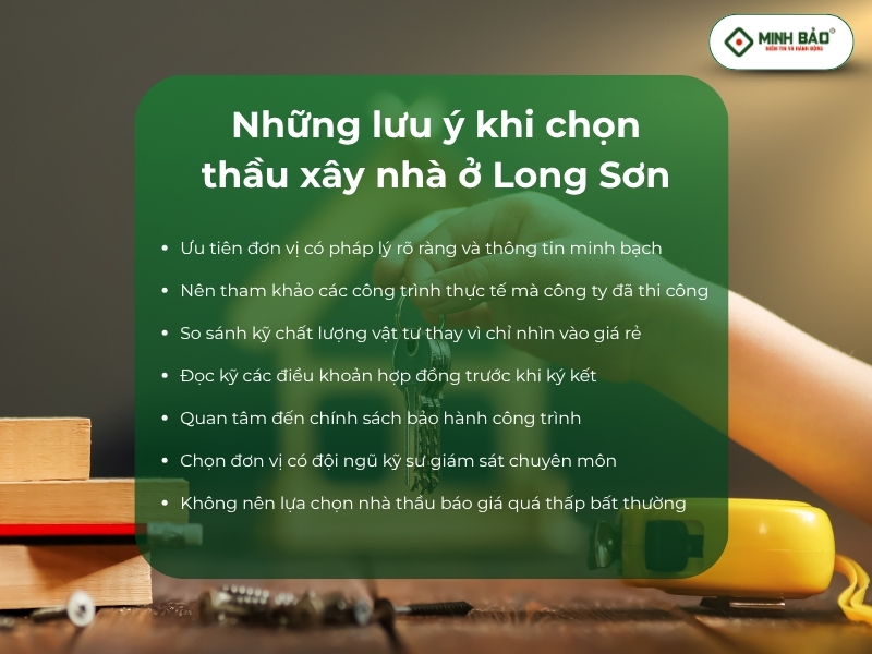 Những lưu ý khi chọn thầu xây nhà