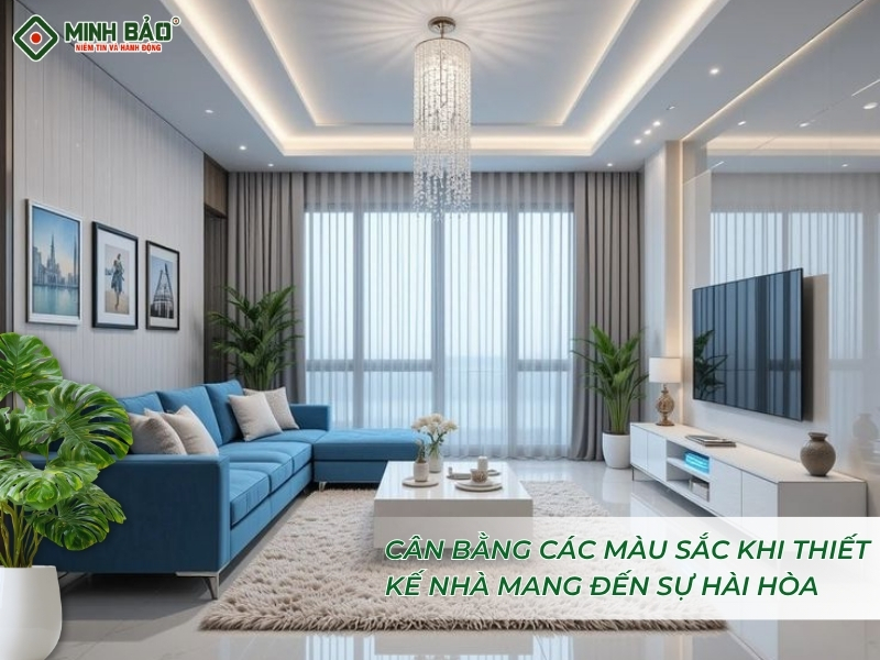 Cân bằng giữa các màu sức mang đến sự hài hòa cho không gian