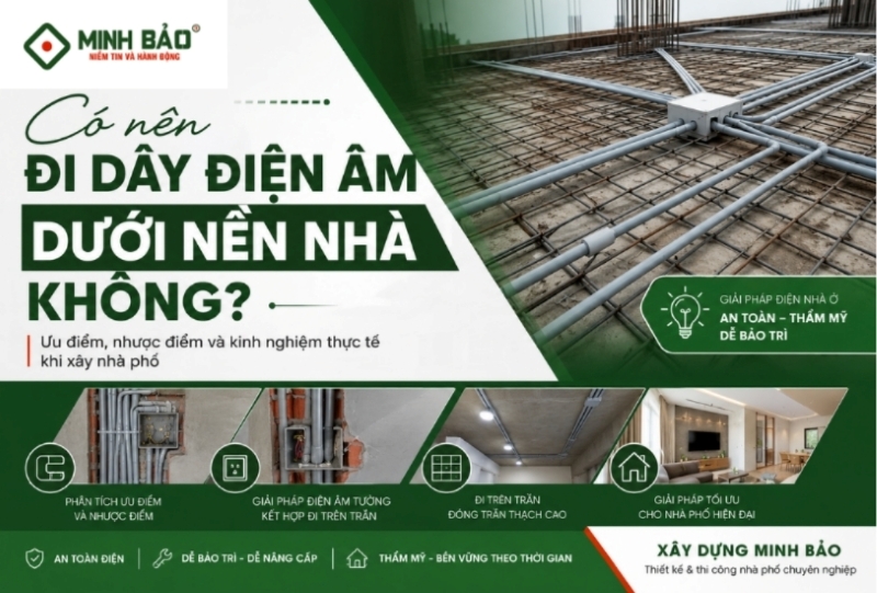 Có nên đi dây điện âm dưới nền nhà không?