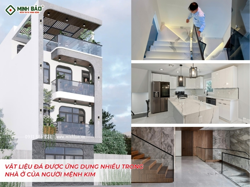 Đá tự nhiên và nhân tạo được dùng nhiều cho nhà ở