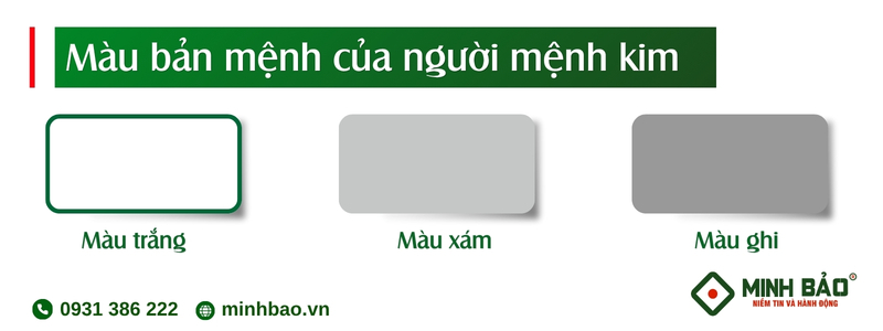 Màu bản mệnh của người mệnh kim