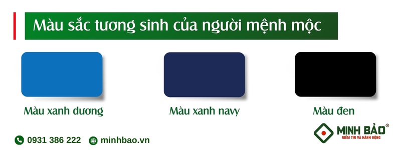 Màu sắc tương sinh của người mệnh mộc
