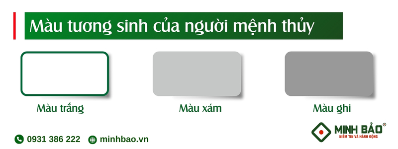 Màu tương sinh của người mệnh thủy