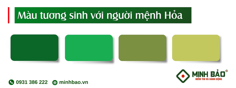 Màu tương sinh với người mệnh hỏa