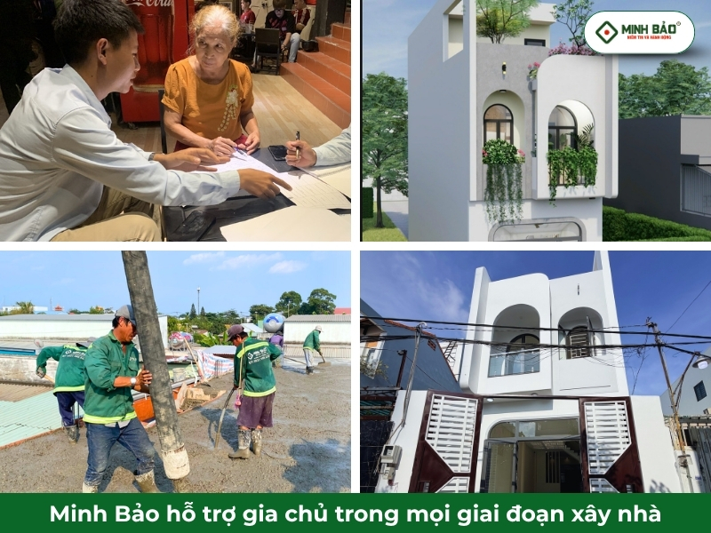 Minh Bảo hỗ trợ gia chủ trong mọi giai đoạn xây dựng