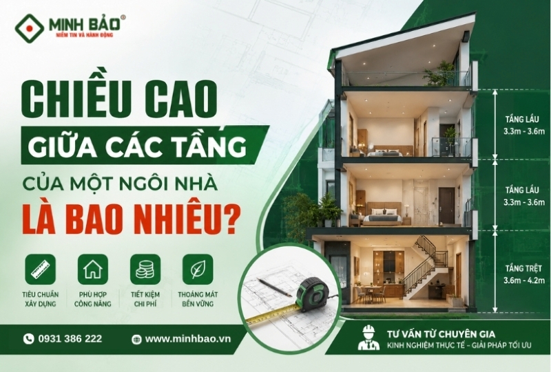 Tìm hiểu chiều cao giữa các tầng của một ngôi nhà